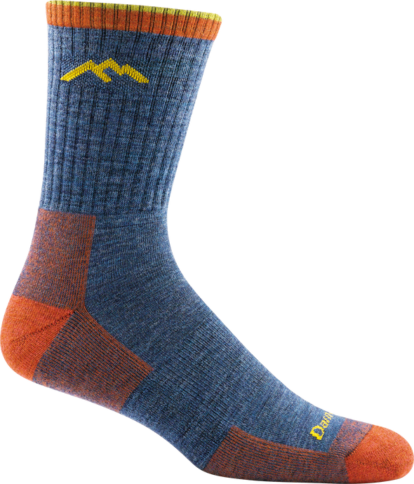 Darn Tough Mens 1466 Hiker Micro Crew Midweight with Cushion Merino Wool Socks