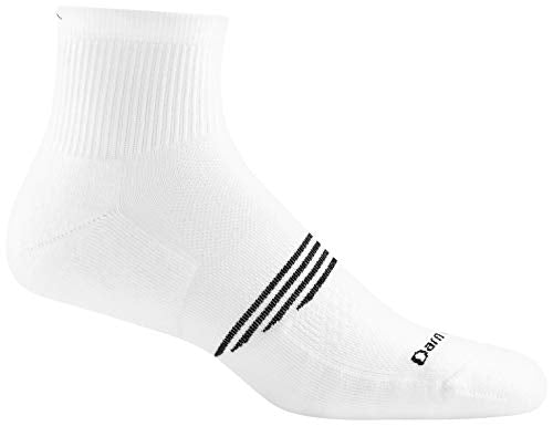 Darn Tough Mens 1102 Element 1/4 Crew Lightweight with Cushion Merino Wool Socks