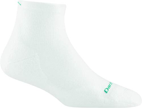 Darn Tough Womens 1048 Run 1/4 Crew Ultra-Lightweight with Cushion Merino Wool Socks