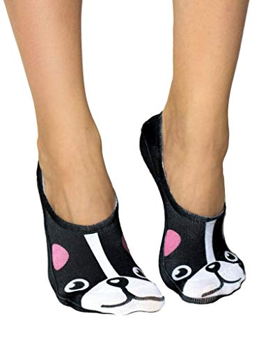 Living Royal Unisex Invisible Fashion Socks, Frenchie, One Size