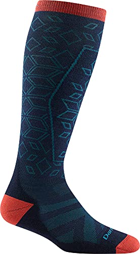 Darn Tough Womens 8022 Traverse OTC Lightweight with Cushion Padded Shin Merino Wool Socks