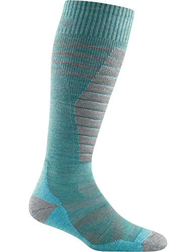 Darn Tough Womens 8013 Edge OTC Midweight with Cushion Padded Shin Merino Wool Socks