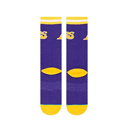 Stance Men's Lakers 94 HWC Socks, Purple Medium