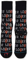 Stance x IT"Lover Loser" Classic Crew Socks (Black) Men's Graphic Print Sock