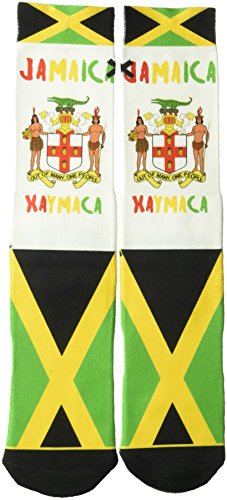 Odd Sox Unisex Crew Novelty Socks, UN Jamaica, One Size