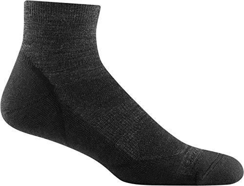 Darn Tough Mens 1991 Light Hiker 1/4 Crew Lightweight with Cushion Merino Wool Socks