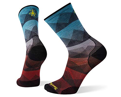 Smartwool Men's PhD Cycle Ultra Light Mountain Mesh Print Crew Socks