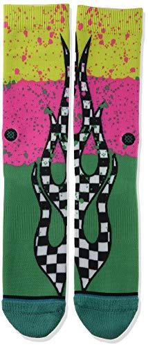 Stance Flame Blocks Socks Large Teal