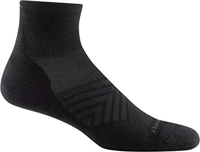 Darn Tough Mens 1040 Run 1/4 Crew Ultra-Lightweight with Cushion Merino Wool Socks