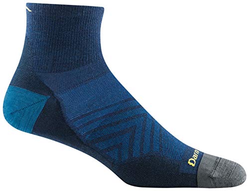 Darn Tough Mens 1034 Run 1/4 Crew Ultra-Lightweight Merino Wool Socks