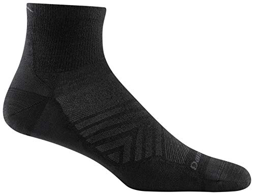 Darn Tough Mens 1034 Run 1/4 Crew Ultra-Lightweight Merino Wool Socks