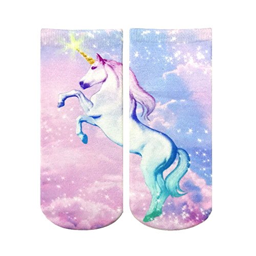 Living Royal Unisex Ankle Fashion Socks, Unicorn Dreams, One Size