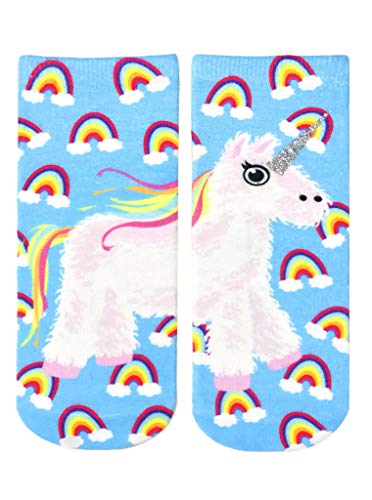 Living Royal Unisex Ankle Fashion Socks, Unicorn Pinata Glitter, One Size