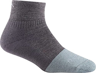 Darn Tough Womens 2016 Steely 1/4 Crew Midweight with Cushion Full Cushion Toe Box Merino Wool Socks