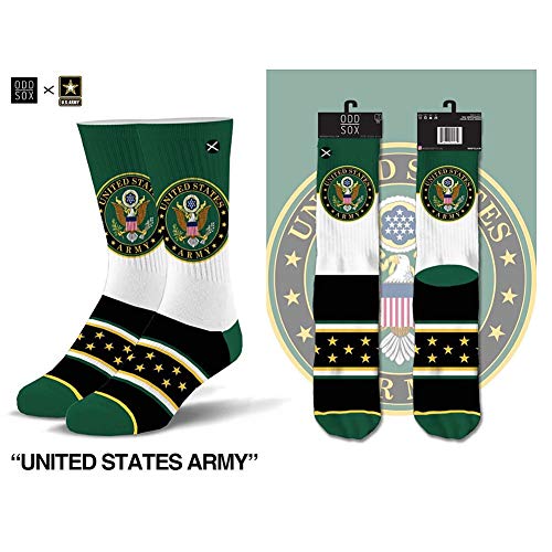 Odd Sox Unisex Crew Novelty Socks, United States Army, One Size