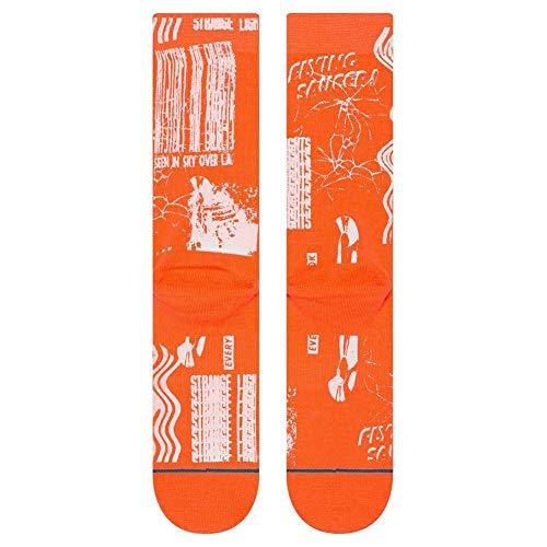 Stance Strange Lights Crew Socks in Coral (L)