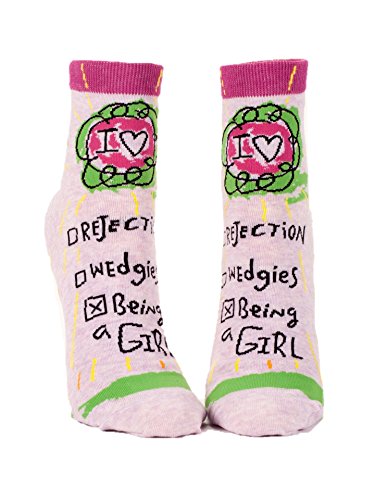 Blue Q Womens SW620 Cotton Ankle Fashion Socks, Being A Girl, One Size