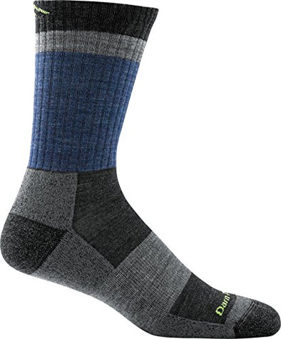 Darn Tough Mens 1924 Heady Stripe Micro Crew Lightweight with Cushion Merino Wool Socks