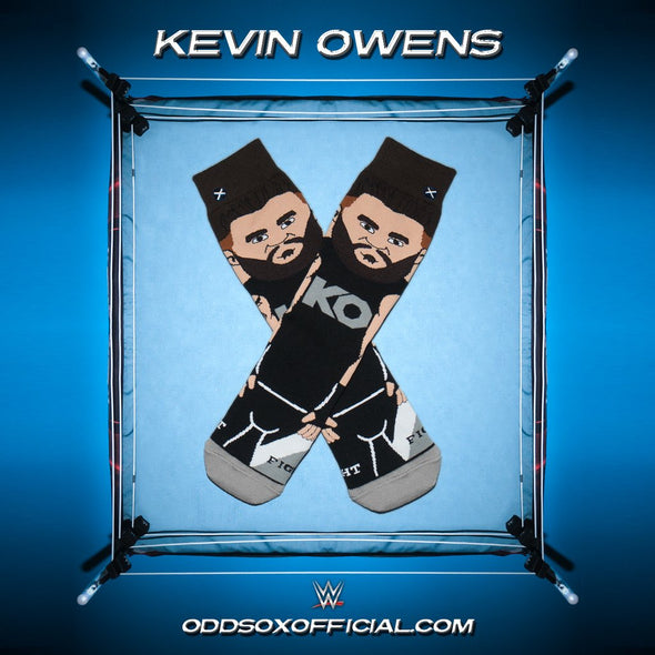 Odd Sox Unisex Crew Novelty Socks, Kevin Owens 360, One Size