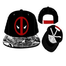 Baseball Cap - Marvel - Deadpool Logo Sublimated Bill Snapback sb1vvfmvu