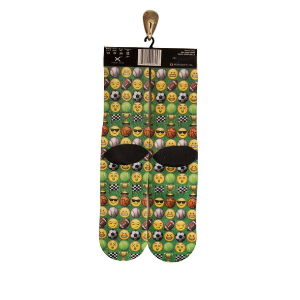 Odd Sox Kids Crew Novelty Socks, Sports Emoji, One Size