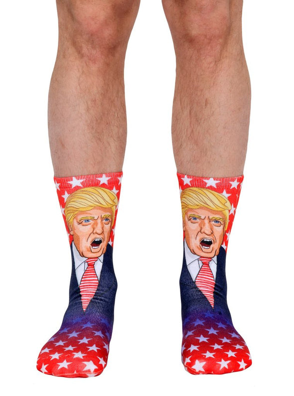 Living Royal Unisex Crew Fashion Socks, Trump, One Size