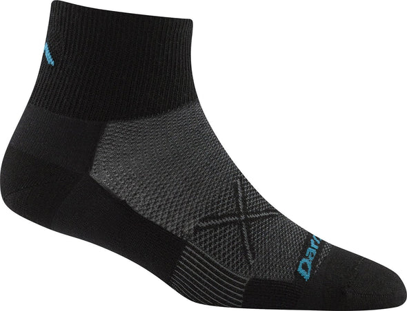Darn Tough Womens 1761 Merino Wool 1/4 Crew Running Socks