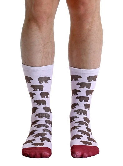 Living Royal Unisex Crew Fashion Socks, Bear, One Size