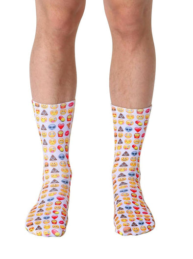 Living Royal Unisex Crew Fashion Socks, Emoji, One Size