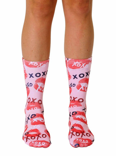 Living Royal Unisex Crew Fashion Socks, XOXO, One Size