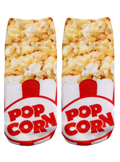 Living Royal Unisex Ankle Fashion Socks, Popcorn, One Size