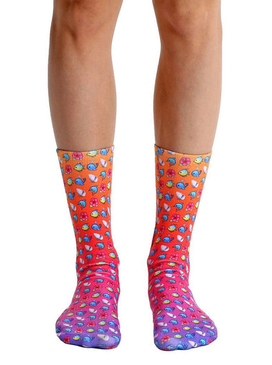 Living Royal Unisex Crew Fashion Socks, Beach Emoji, One Size