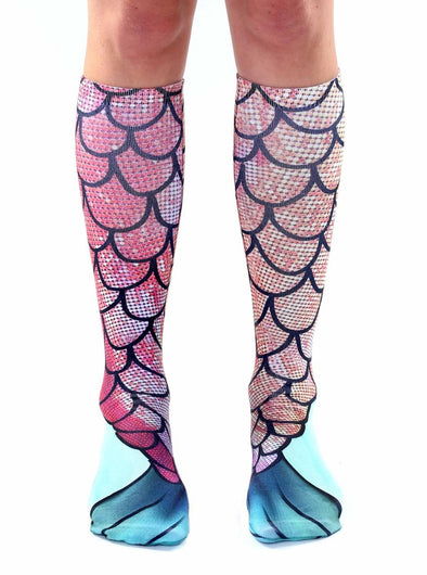 Living Royal Unisex Knee High Fashion Socks, Mermaid, One Size