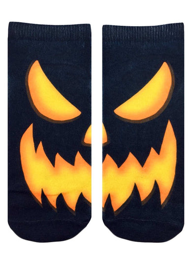 Living Royal Unisex Ankle Fashion Socks, Creep Jack O' Lantern, One Size