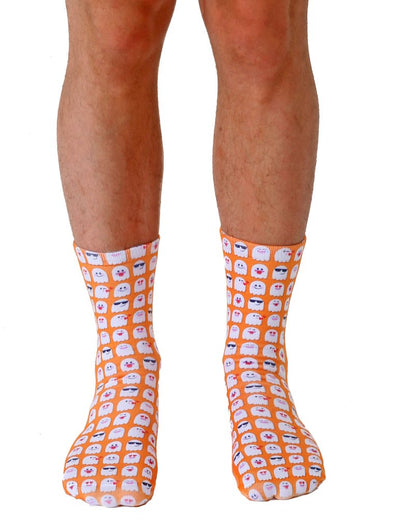 Living Royal Unisex Crew Fashion Socks, Emoji Ghost, One Size