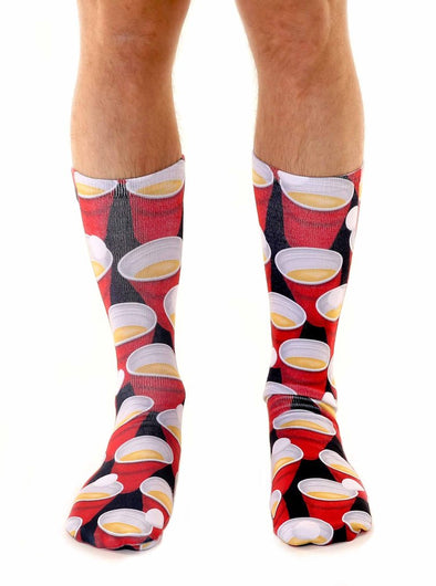 Living Royal Unisex Crew Fashion Socks, Beer Pong, One Size