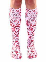 Living Royal Unisex Knee High Fashion Socks, Candy Cane, One Size