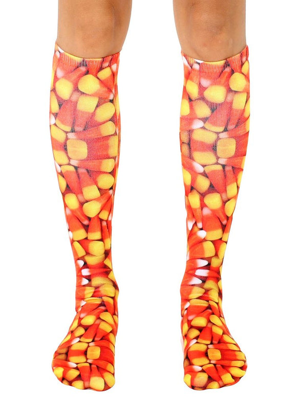 Living Royal Unisex Knee High Fashion Socks, Cansy Corn, One Size