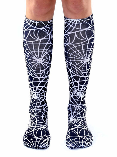 Living Royal Unisex Knee High Fashion Socks, Cobweb, One Size