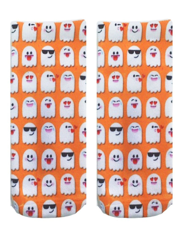Living Royal Unisex Ankle Fashion Socks, Emoji Ghost, One Size