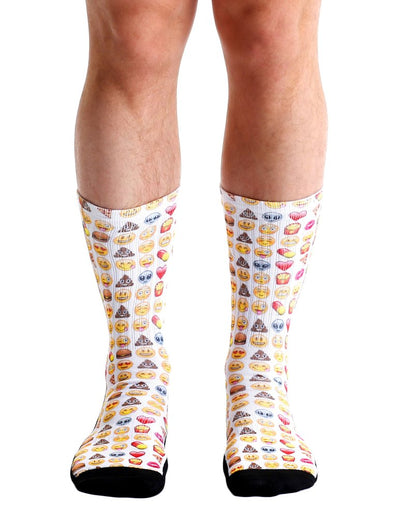 Living Royal Unisex Crew Sports Socks, Emoji, One Size
