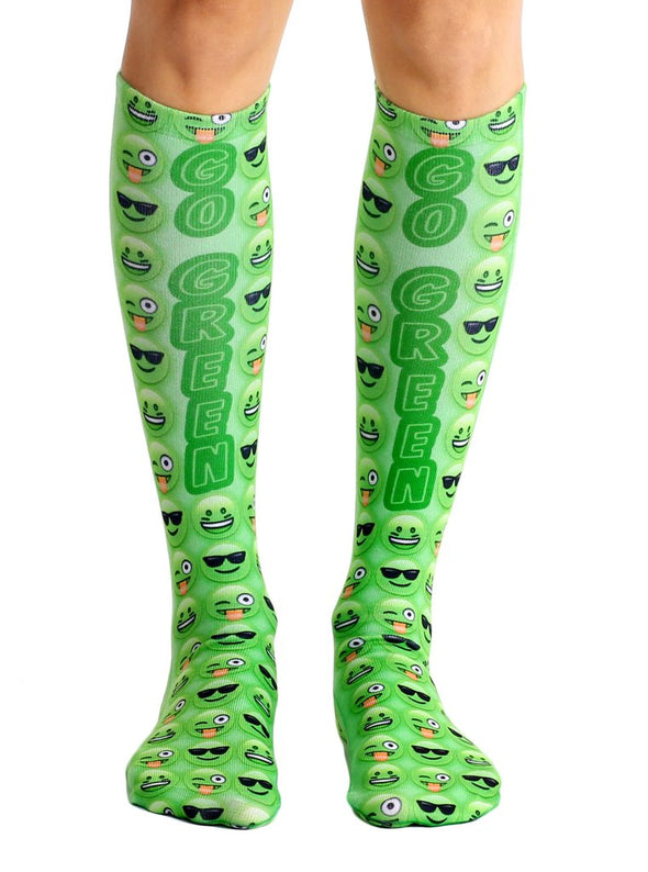 Living Royal Unisex Knee High Fashion Socks, Go Green, One Size