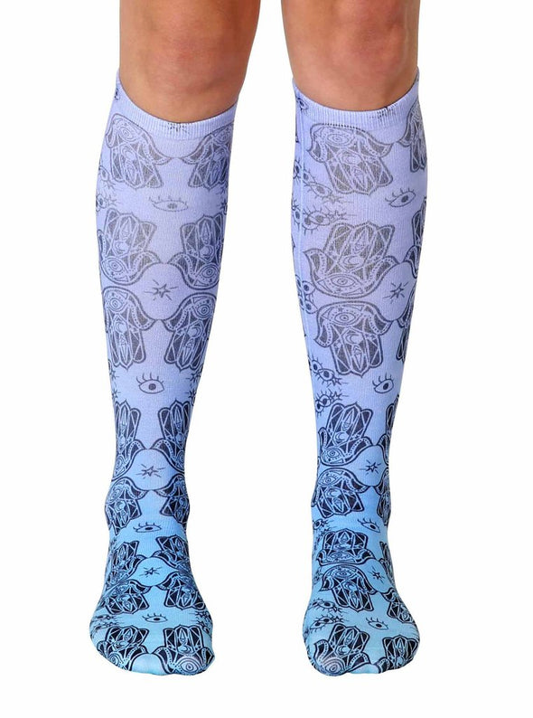 Living Royal Unisex Knee High Fashion Socks, Hamsa, One Size