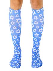 Living Royal Unisex Knee High Fashion Socks, Hanukkah Stars, One Size