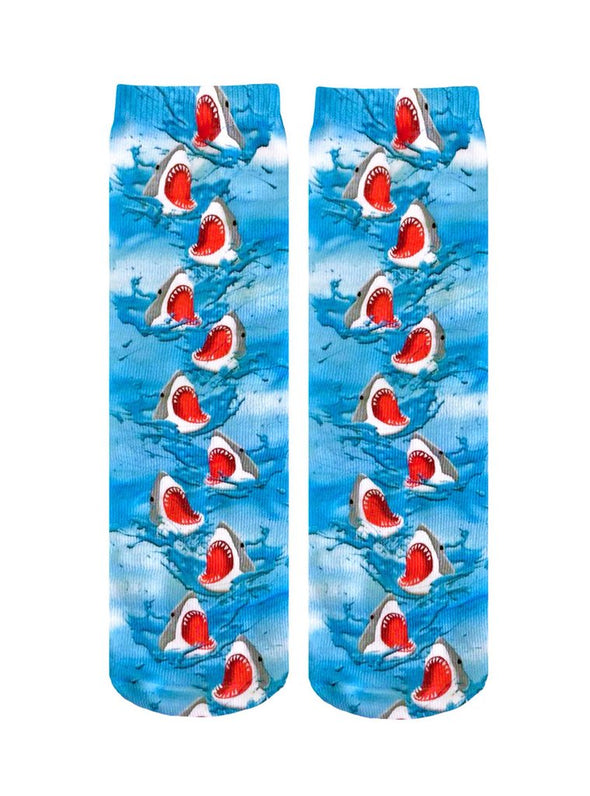 Living Royal Unisex Crew Fashion Socks, Shark, One Size
