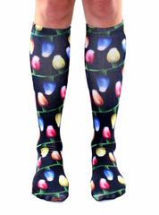 Living Royal Unisex Knee High Fashion Socks, XMas Lights, One Size